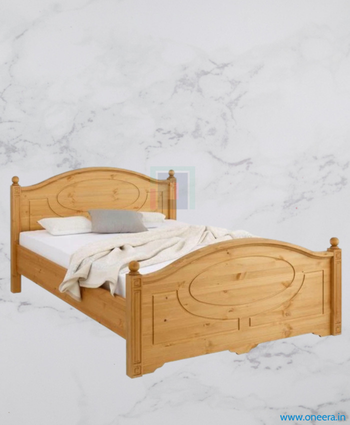 Oneera Wooden Teak wood Double cot Bed