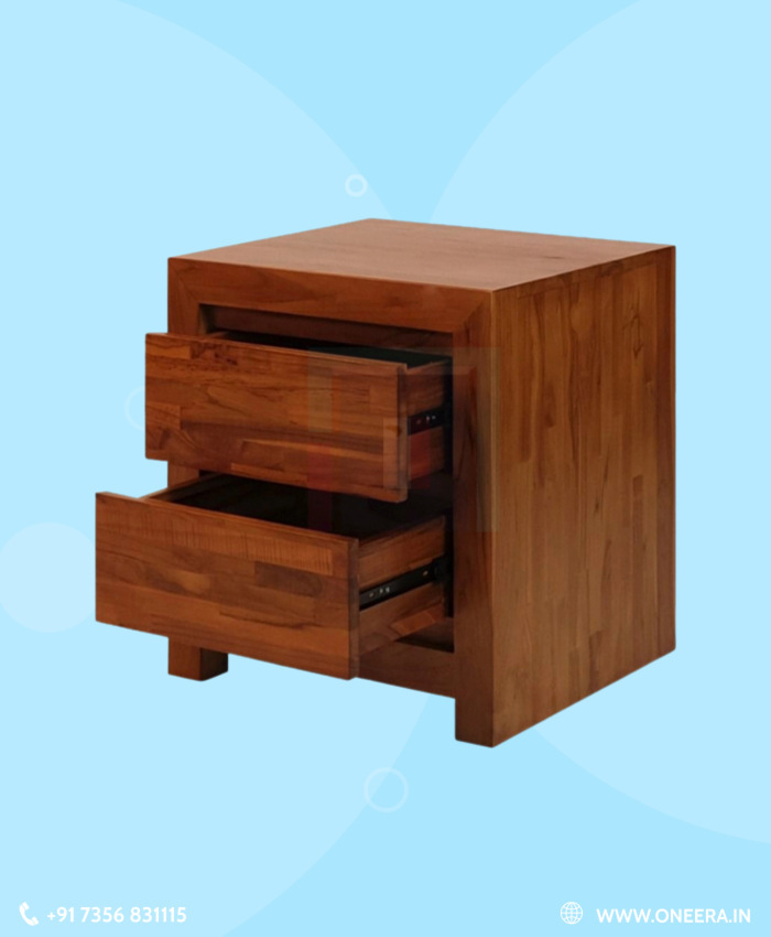 Bedside with two drawers (Teak Wood)