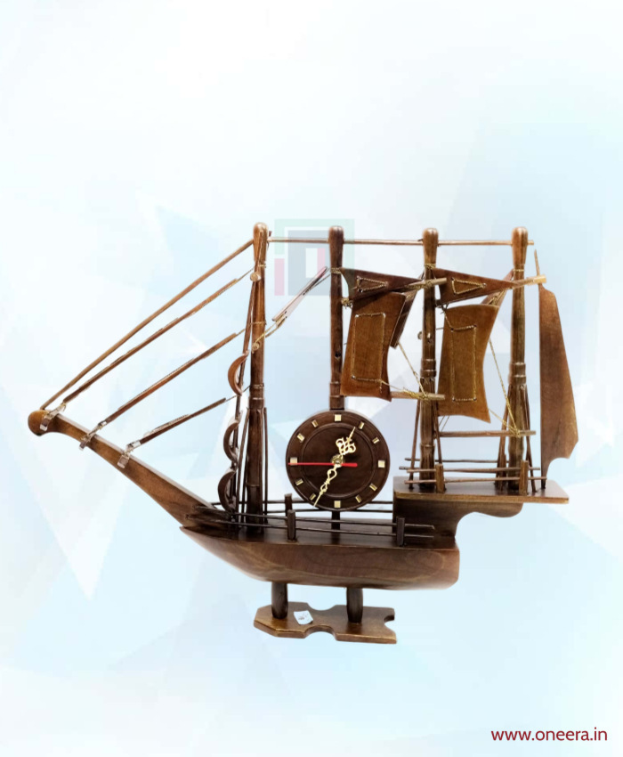 Oneera wooden Ship Clock for decor