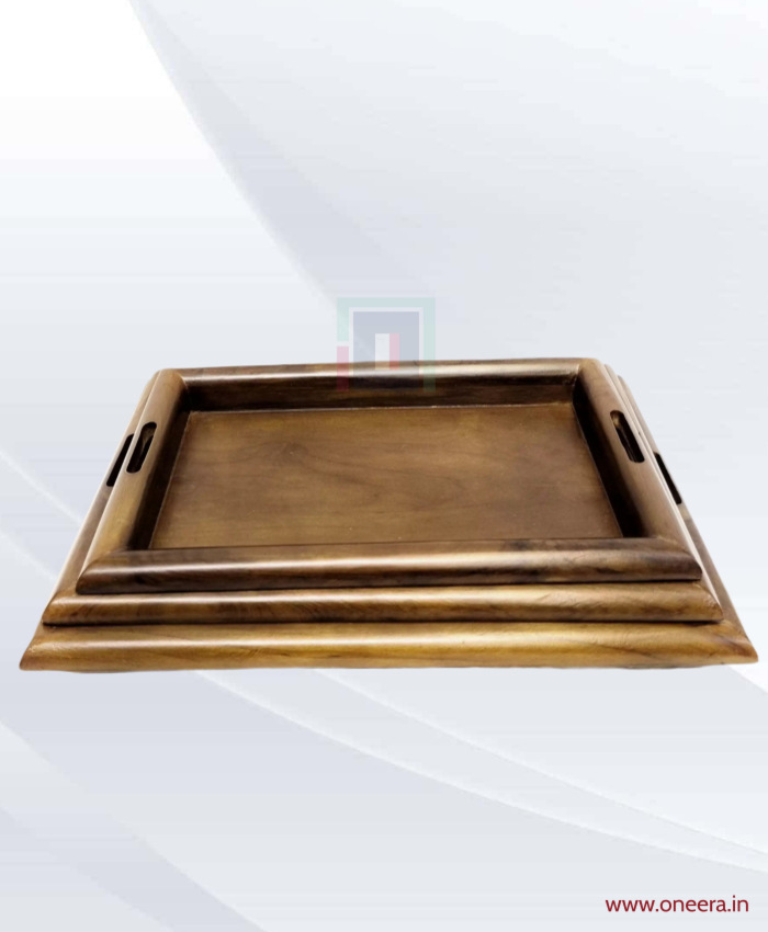 Oneera Wooden Classical Serving Tray set(3 pieces)