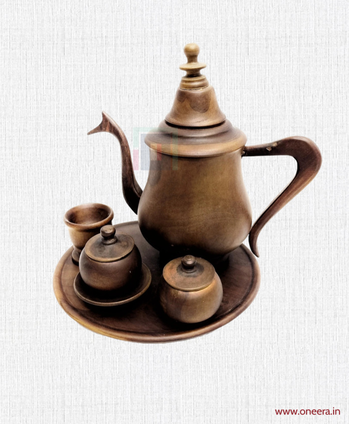 Oneera Decor  Wooden Teapot Set 