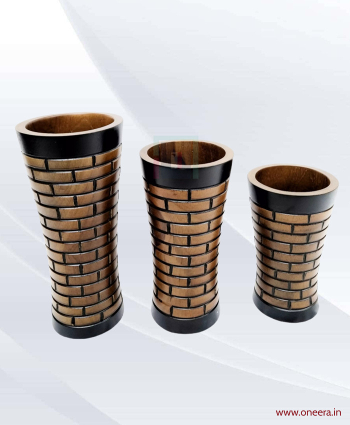 Oneera Wooden Modern Brick Flower Pots