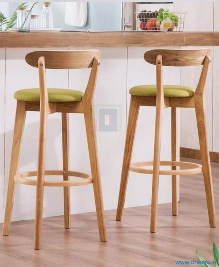 Oneera Wooden Bar Counter Chair One Pair