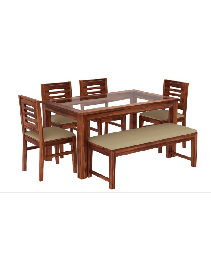 6 seater Teak Wood Dining Table set