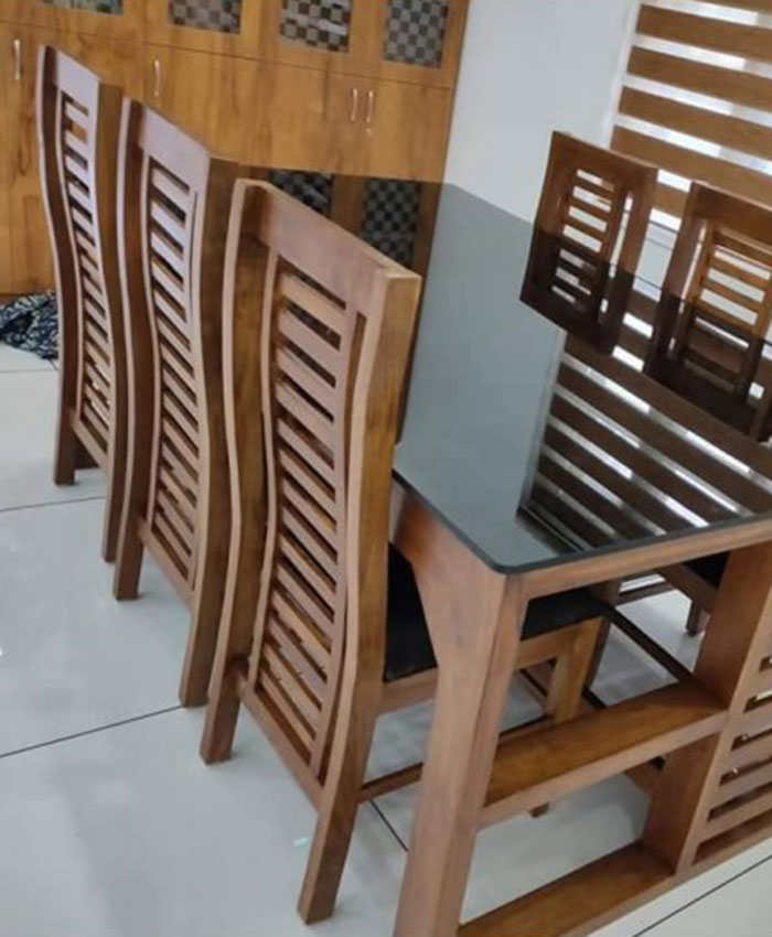 Dining Table with 6 Chairs (Teak Wood)