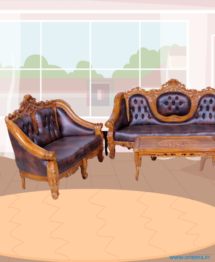 Oneera Emperor Indonesian Sofa set (3+2+1+1+coffee table)