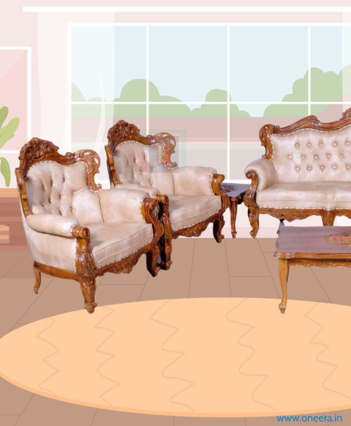 Oneera Indonesian  Belgium design sofa  set(3+2+1+1+coffee table+2 side table)